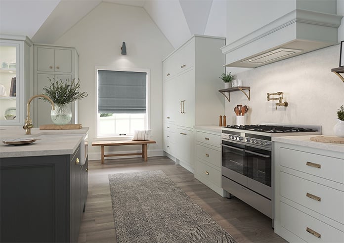 Soft Chevron, Soft Black - Motorised Roman Blind - Image 6